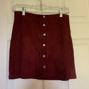 Red Button Up Skirt